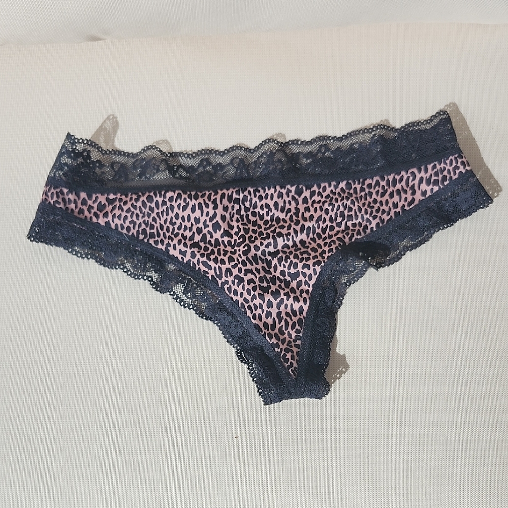 Victoria's Secret Pink and Black Lace Panties